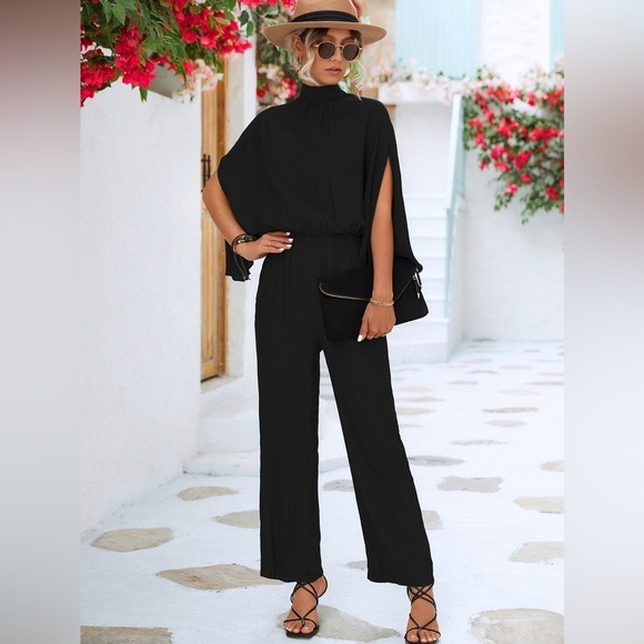 Draped In Style Caped Jumpsuit - Picture 2 of 3